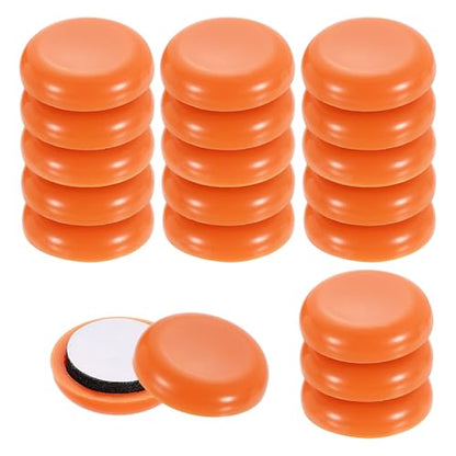 uxcell 20Pcs Furniture Sliders, 7/8 Inch Round Self-Adhesive Carpet Furniture Moving Pads Gliders Floor Protectors for Carpeted Tile Vinyl Hardwood Floors, Orange - size: 7/8 Inch