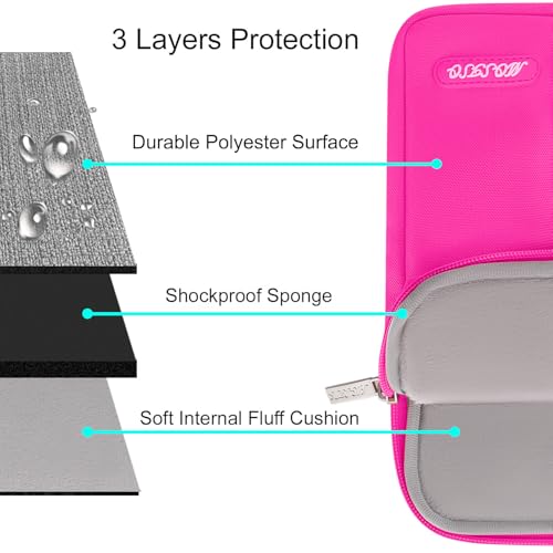 MOSISO Laptop Case 13 inch, Laptop Sleeve Compatible with MacBook Neo/Air/Pro 13 inch with A18/M5/M4/M3/M2/M1 Chip 2026-2016, Polyester Vertical Computer Sleeve Bag with Pocket, Bright Rose - color: Bright Rose, size: 13 inch