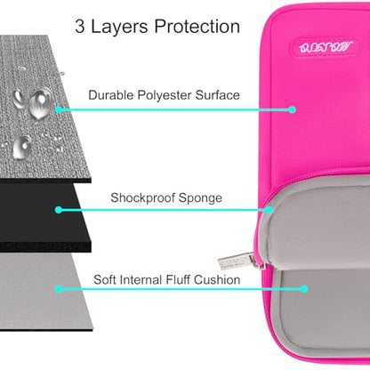 MOSISO Laptop Case 13 inch, Laptop Sleeve Compatible with MacBook Neo/Air/Pro 13 inch with A18/M5/M4/M3/M2/M1 Chip 2026-2016, Polyester Vertical Computer Sleeve Bag with Pocket, Bright Rose - color: Bright Rose, size: 13 inch