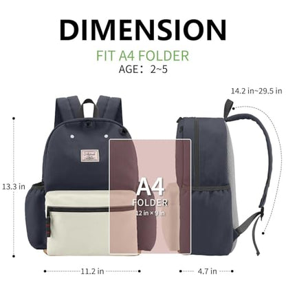 Toddler Backpack for Boys 2-5: Preschool Kindergarten 13" Daycare Backpacks Fit A4 Folder - color: Eggplant White, style: Ages 2-5 (13" H Fit A4 Folder)