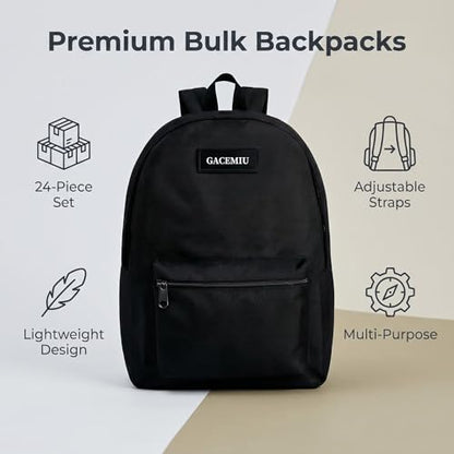 Thin lightweight School Backpacks-24 pack multicolor 17 inches