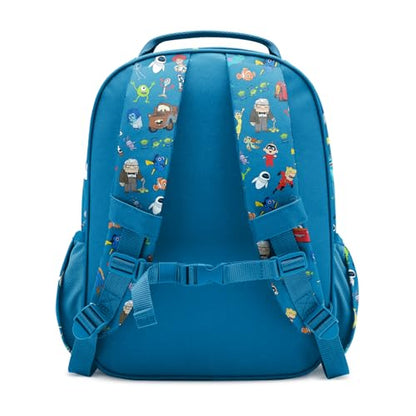 Simple Modern Medium Disney Pixar Toddler Backpack for School Girls and Boys | Kindergarten Elementary Kids Backpack | Fletcher Collection | Kids - 15" tall | Pixar Mashup on Blue - color: Disney: Pixar Mashup on Blue, style: Kids Medium
