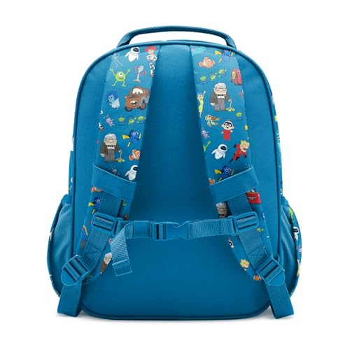 Simple Modern Medium Disney Pixar Toddler Backpack for School Girls and Boys | Kindergarten Elementary Kids Backpack | Fletcher Collection | Kids - 15" tall | Pixar Mashup on Blue - color: Disney: Pixar Mashup on Blue, style: Kids Medium