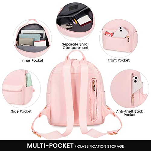 LOVEVOOK Backpack for Women Light Weight Waterproof Backpack Purses Daily Backpack… | Light Weight - color: Light Pink