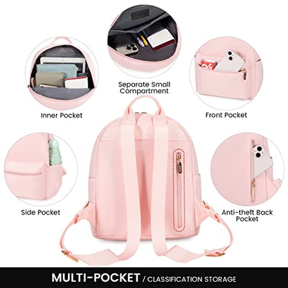 LOVEVOOK Backpack for Women Light Weight Waterproof Backpack Purses Daily Backpack… | Light Weight - color: Light Pink