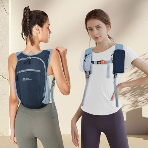 Hiking Backpack 10L/15L Small Daypack Lightweight Packable Travel Foldable Water Resistan for Women Men (Gray, 15L) - color: Gray, size: 15L