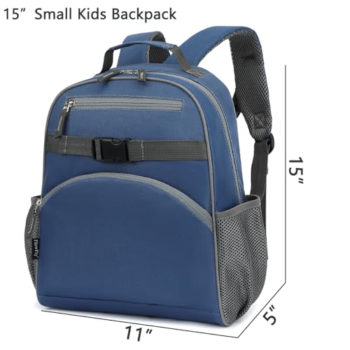 FlowFly Kids Backpack for Toddler Boys Girls, Simple Lightweight Bookbag for Daycare Kindergarten Elementary School Travel, Small Modern Bag (Medium 15''), Cyan - color: Cyan, style: Kids Medium: 12l