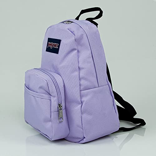 JanSport Half Pint Mini Backpack, 10.2 L - Durable Mini Bag Purse with Adjustable Shoulder Straps, Single Main Compartment, Zippered Stash Pocket, Pastel Lilac - color: Pastel Lilac