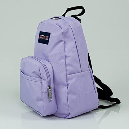 JanSport Half Pint Mini Backpack, 10.2 L - Durable Mini Bag Purse with Adjustable Shoulder Straps, Single Main Compartment, Zippered Stash Pocket, Pastel Lilac - color: Pastel Lilac