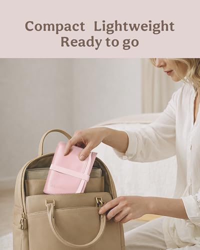 2 Pack Vegan Leather Baby Changing Mat, Large 30" x 17" Waterproof Foldable Diaper Mat, Wipe-Clean Portable Changing Pad for Travel, Home & Diaper Bag, Baby Essentials for New Moms(Beige&Light Pink) - color: Beige&Light Pink