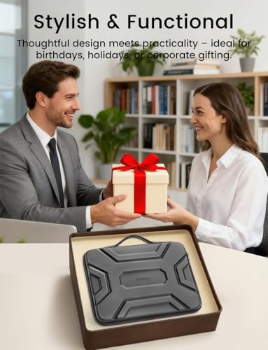 DOMISO 15.6 inch Laptop Sleeve, Shockproof and Waterproof EVA Protective Laptop Case, Laptop Sleeves for 16" MacBook Pro/Max M2 M1 2019-2023,15"-16" HP Dell Asus Laptop,Dell XPS 15, Dark Grey - color: Dark Grey, size: 15.6 inch