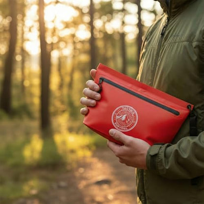 Tactiko 3L Heavy-Duty Zipper Pouch – Splash-Resistant Gear Organizer - color: Red