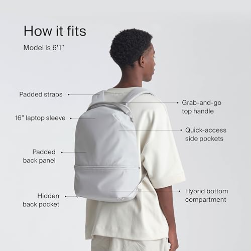 Urth Arkose 20L Modular Backpack + 3.7L Camera Insert - Water Resistant, Anti-Theft, Recycled Bag for DSLR/SLR/Mirrorless, 13-16 Inch Laptop in Ash Grey - color: Ash Grey