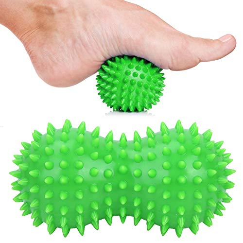 Massage Ball for Deep Tissue Massage, Myofascial Release, Foot Massage for Home, Outdoors (Green) - color: Green