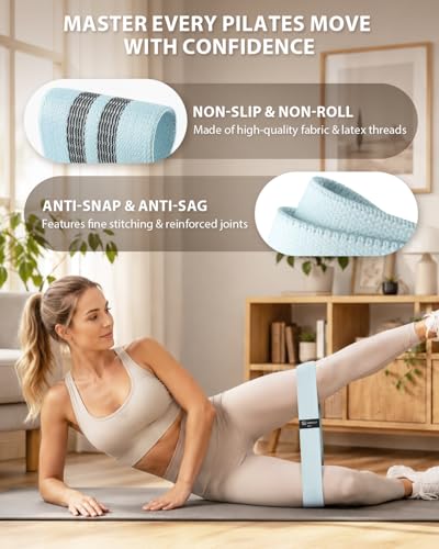 LIONSCOOL Pilates Ring Set – 14" Anti-Deformation Magic Circle with Padded Handles, Mini Ball, Resistance Bands, Guide & Bag - color: Pilates Ring Set - Deep Dive