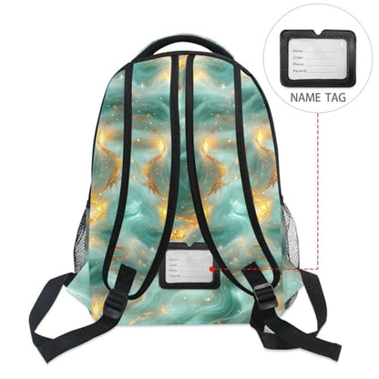Cool Backpacks for Teenager Fashion Diaper Bag Backpack with Chest Strap for Travel Trip Rose Gold Turquoise Green - color: Multicolor15