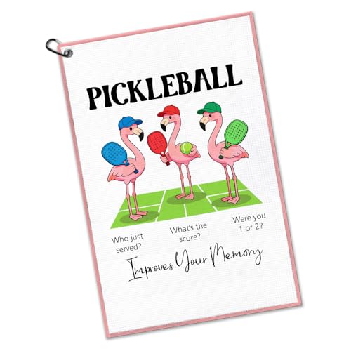 Pickleball Towel with Clip, Funny Golf Bag Accessories for Men, Golfing Accessories for Women, Retirement Birthday Gifts for Sport Lover, Pickleball Team Gifts for Women Player Club Fan - color: Pink4