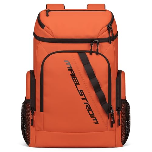 Maelstrom Backpack Cooler,36 Can Cooler Backpack,Soft Cooler Bag Insulated Leakproof,Lightweight Ice Chest Backpack,Travel Cooler Lunch Backpack for Camping,Hiking,Beach - color: Orange