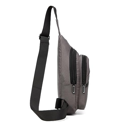 EVANCARY Small Sling Bag Crossbody Bags for Women Men, Sling Backpack Chest Daypack Cross Body Bag for Travel Outdoor - color: Deep Grey
