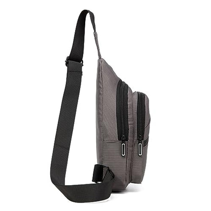 EVANCARY Small Sling Bag Crossbody Bags for Women Men, Sling Backpack Chest Daypack Cross Body Bag for Travel Outdoor - color: Deep Grey