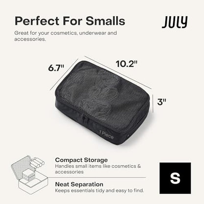 July Packing Cells, 4 Set Packing Cubes, Luggage Organizer Bags, Charcoal - color: Charcoal