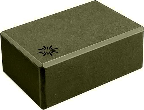 4" Yoga Block, 10 Pack Bulk EVA Foam Yoga Blocks, Firm and Supportive Yoga Brick, Balance Foam for Stretching, Pilates, and Workout, 4" x 6" x 9" - color: Olive