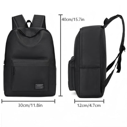 Large Capacity Casual Backpack, Lightweight Laptop Daypack for Daily Travel (black) - color: Black