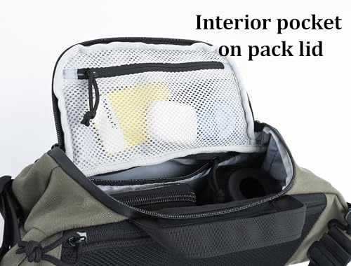 Tactical Sling Backpack Crossbody EDC Pack MOLLE Satchel Bag for Travel, Work, Camping and Hiking 8Liter - color: Black