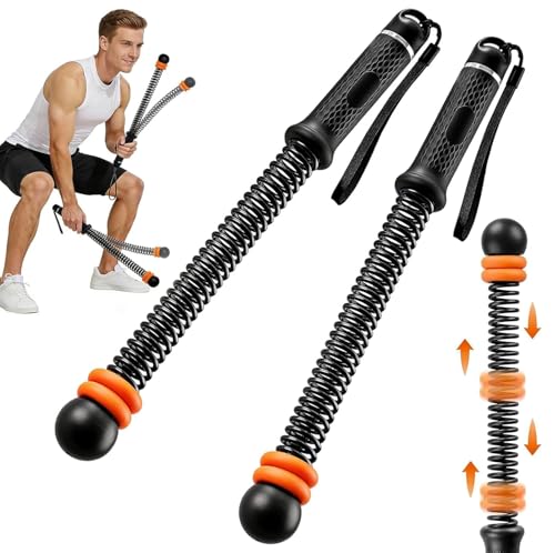 2PCS Weighted Cordless Battle Ropes - Heavy Duty Portable Wireless Workout Equipment for Home Gym, HIIT, Strength & Low-Impact Cardio Training for Men & Women, with Non-Slip Grips