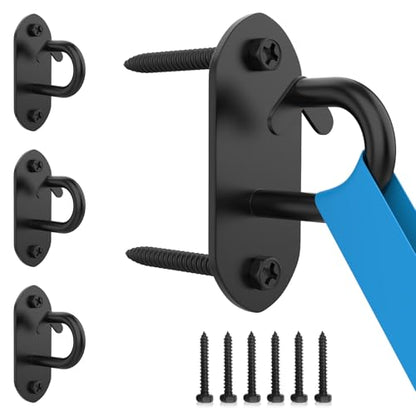 GPANDAG 3 Pack Resistance Band Wall Anchor, Workout Wall Mount Anchor for Suspension Straps, Strength Training, Yoga Swing, Space Saving Wall and Ceiling Mount Hooks for Wooden/Concrete/Brick Wall