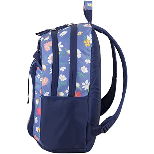 FUEL Teens Student Water Resistant Backpack Set Lunch Bookbag Bag Soft Reusable Insulated Cooler Lunch Box Thermal Travel Office Lunch Bag,Purple Flowers - color: Dfb
