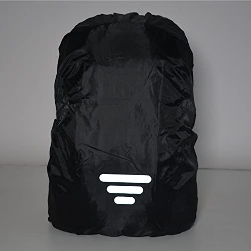 Black Reflective Oxford Cloth Backpack Rain Cover Lightweight for Hiking Fishing Traveling (XL (For 60-70L))