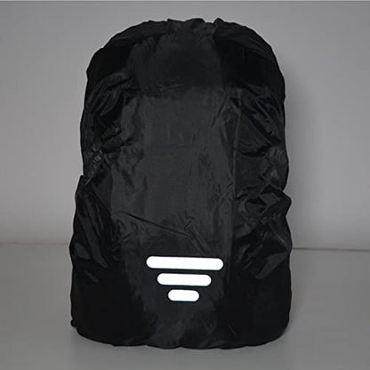 Black Reflective Oxford Cloth Backpack Rain Cover Lightweight for Hiking Fishing Traveling (XL (For 60-70L))