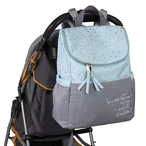 5 Piece Baby Diaper Bag Backpacks with Changing Pad, Wipes Pocket & Stroller Straps