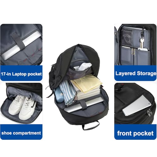 80L Large Travel Backpack with Shoe Compartment,Expandable Business Carry On Backpacks,Laptop Backpack with USB Charging Port (80) - size: 80