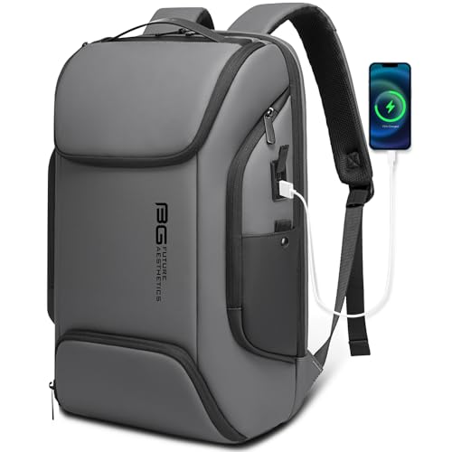 FUTURE AESTHEICS Business Laptop Smart Backpack Can Hold 15.6 Inch Laptop Commute Backpack Carry on bag for men and women (Grey) - color: Grey