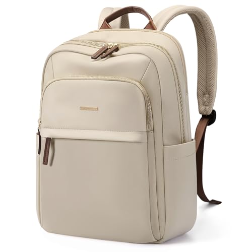 Laptop Backpack for Women Travel Work Commute Casual Daypack Backpack Purse Computer Bags Fit 16 Inch Notebook (Apricot) - color: Regular-apricot, size: 16 Inch