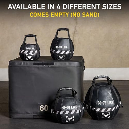 Elite Kettlebell Sandbag - Heavy Duty Sand Weights Bag for Cross Training, Strength Training, Workout, Functional Fitness, Adjustable Weight, Durable Training Equipment for Home & Gym (UN-FILLED) - size: 10-20 LBS