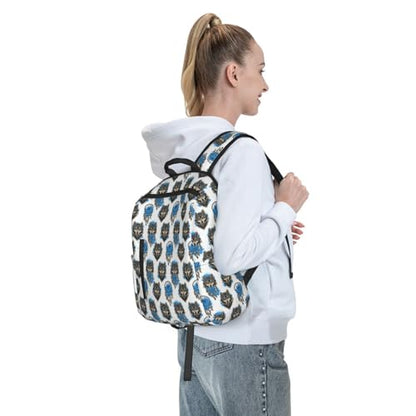 Eco Polyester Backpack Native Dream Catcher Wolf Print, Ergonomic Straps, Fits Tablet, for Work or Hiking - color: Picture (47)