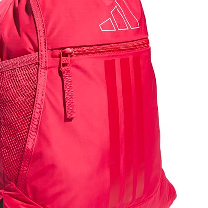 adidas Alliance Sackpack – Drawstring Backpack for Sports, Small Gym Bag - color: Power Pink/White/3