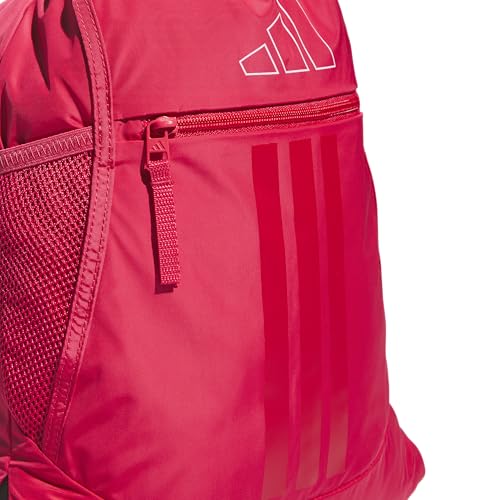 adidas Alliance Sackpack Drawstring Bag - color: Power Pink/White/3