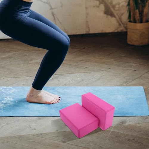 KESYOO 2pcs Eva Non-slip Yoga Blocks High-density Supportive Foam Bricks for Balance Training and Stretching Adults and Fitness Pilates