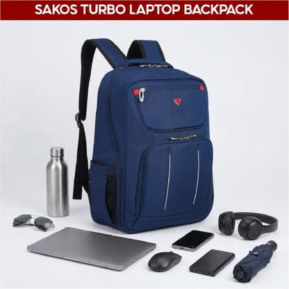 SAKOS Turbo 15.6 inch Laptop Backpack, Professional Travel Backpack Carry on Flight - TSA Approved, Water Resistant Luggage Backpack for Men & Women, College Backpack with Laptop Compartment - Blue - color: 5. Turbo - Blue