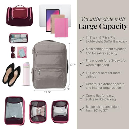 Baggallini Modern Convertible Travel Backpack - color: Sterling Shimmer