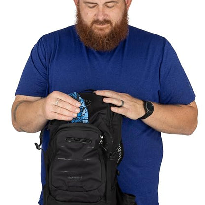 Osprey Raptor 14L Men's Mountain Biking Backpack with Hydraulics Reservoir - color: Black, style: 14l (Extended Fit)