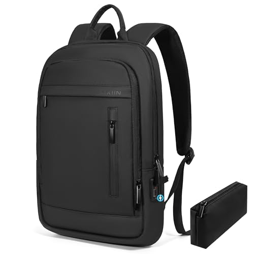 Backpack for Men Lightweight Business Commute Laptop Backpack Anti-Theft Water Resistant Backpack for 15.6 Inch Computer for Daily Office Work with Small Bag (Black, 15.6") - color: Black, size: 15.6", style: Classic