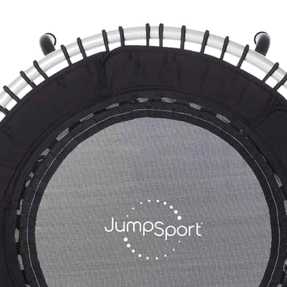 JumpSport 39" Essential Fitness Trampoline | Model 220, 230, 250 | Exercise Trampoline | 30 Low-Impact Bungees Rebounder for Adults - color: White