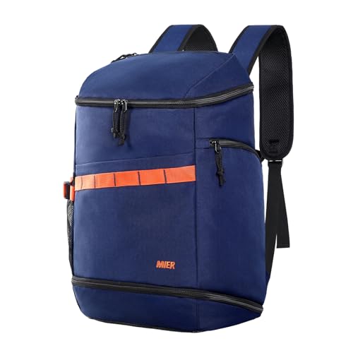 MIER Gym Backpack for Men and Women, 35L Basketball Backpack with Shoe Compartment & Wet Pocket, Waterproof Sports Bag for Travel and Workout - color: Blue