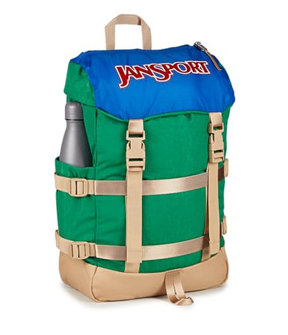 JanSport Skip Pack Backpack – 28L Capacity, Fits 13.5" Laptop, Large Main Compartment, Side Water Bottle Pocket – Ideal for Work & Travel, Jelly Kelly - color: Jelly Kelly