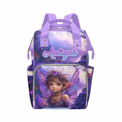 Newcos Customized Baby Diaper Bag with Name, Personalized Diaper Backpacks with Water Bottle for Newborn Baby, Custom Name Nursing Tote Mommy Bags for New Mom Women Wife Travel Christmas Purple - color: Patten 03